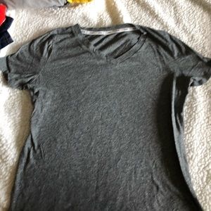 PINK Heather grey tee size small